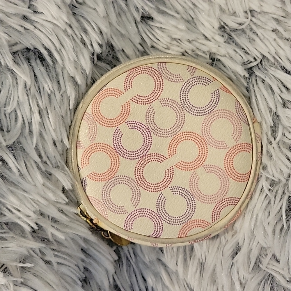 Coach Waverly Optic Round Coin Purse